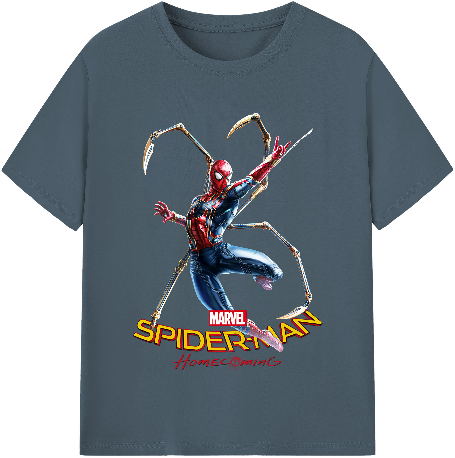 （画像用） Spider Man スパイダーマン 綿100％半袖Tシャツ（フロントプリント）
